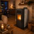 Calefactor Selma a pellet WiFi - con Kit de techo 10kW Blanco