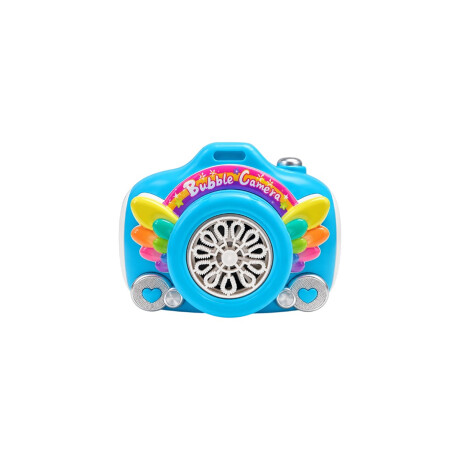 Burbujero con forma de cámara y correa para niños Celeste
