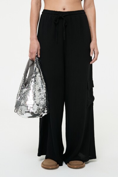 PANTALÓN CARGO Negro