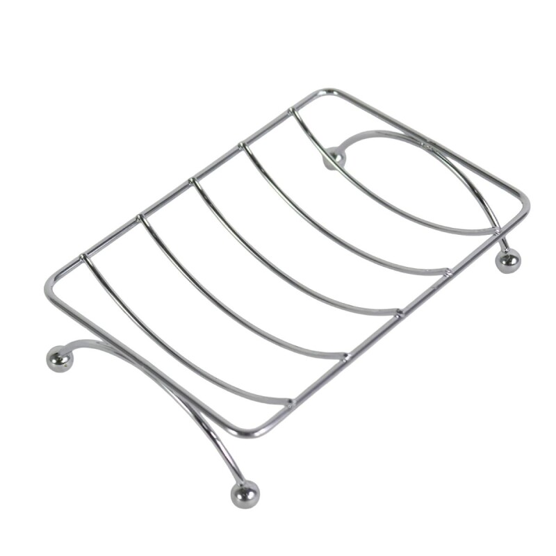 JABONERA METAL PLATA 12.4X8.5CM Unica