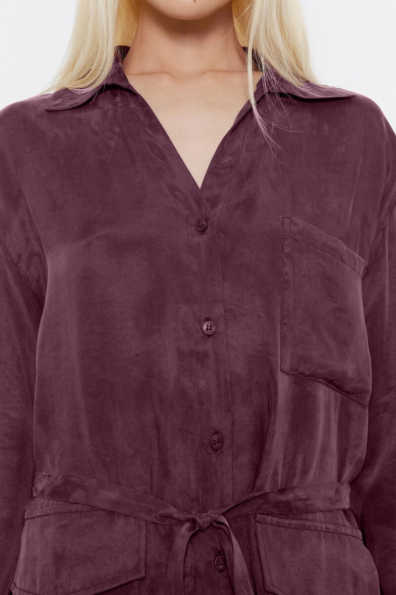 CAMISA FLUIDA CINTURÓN Bordo
