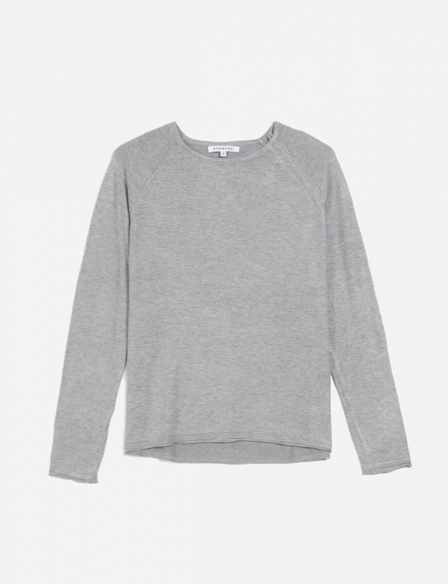 Sweater cuello redondo - Gris 