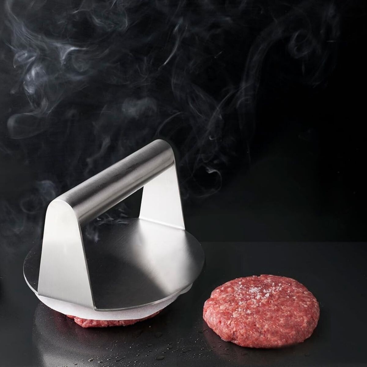 Prensa Hamburguesas Smash 14.5 cm Acero Inoxidable Ibili 