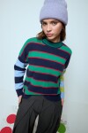 Sweater tejido franjas multicolor