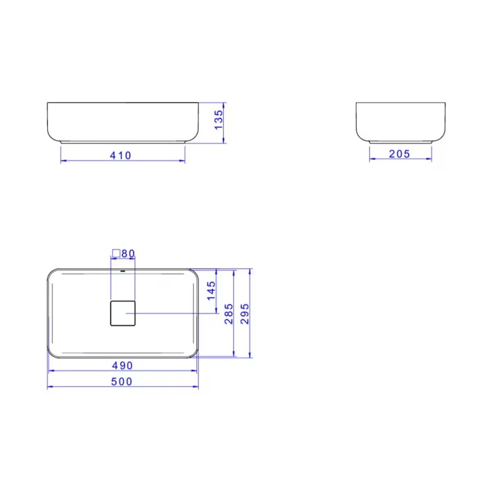 Bacha de apoyo rectangular 50x30 cm verde Pistacho Deca Bacha De Apoyo Rectangular 50x30 Cm Verde Pistacho Deca