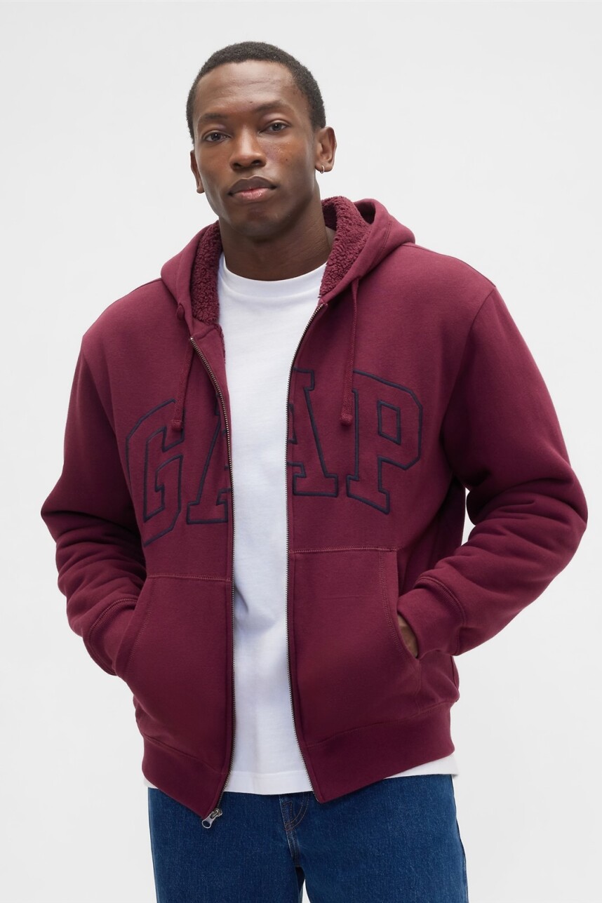Canguro Con Corderito Logo Gap Hombre Tuscan Red