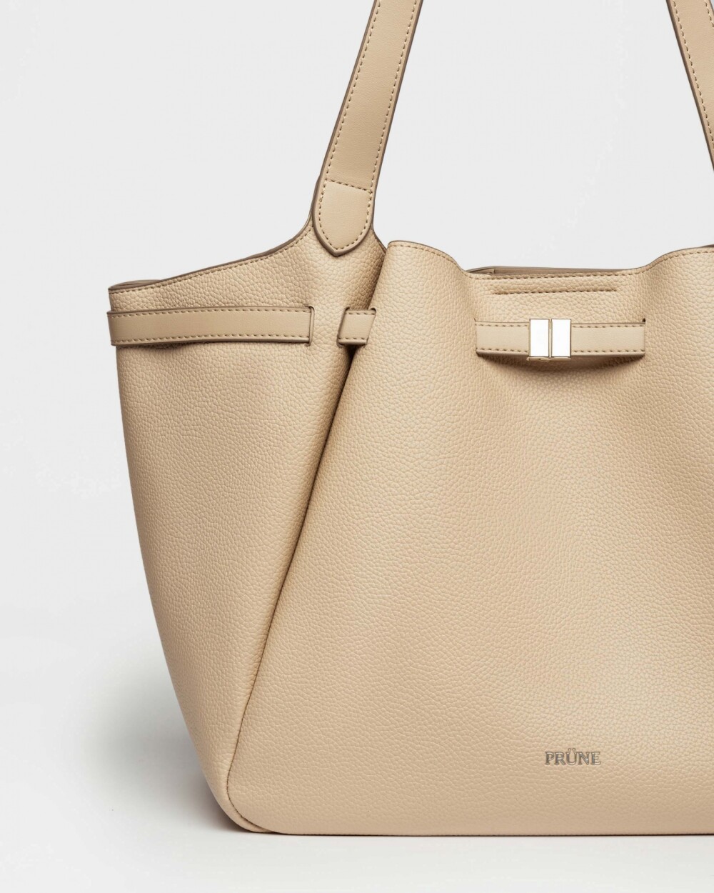 Bolso Marble en efecto cuero graneado Vison
