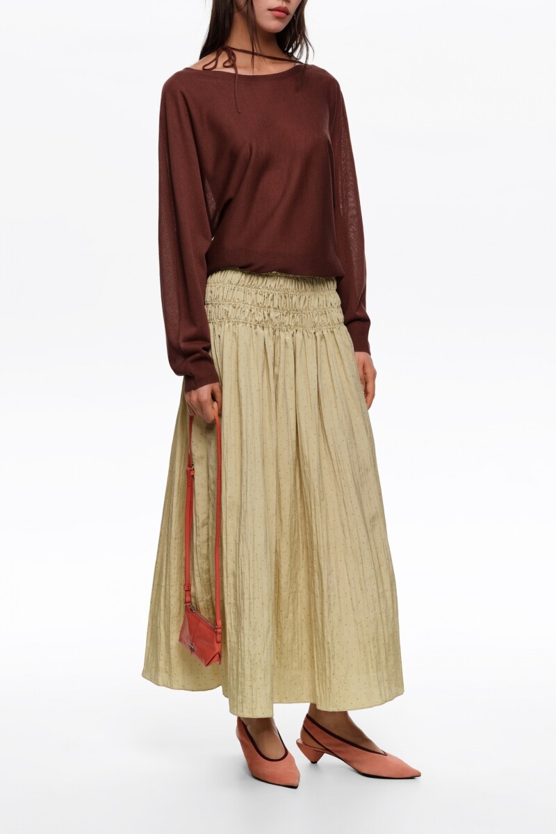 FALDA FRUNCIDA Beige