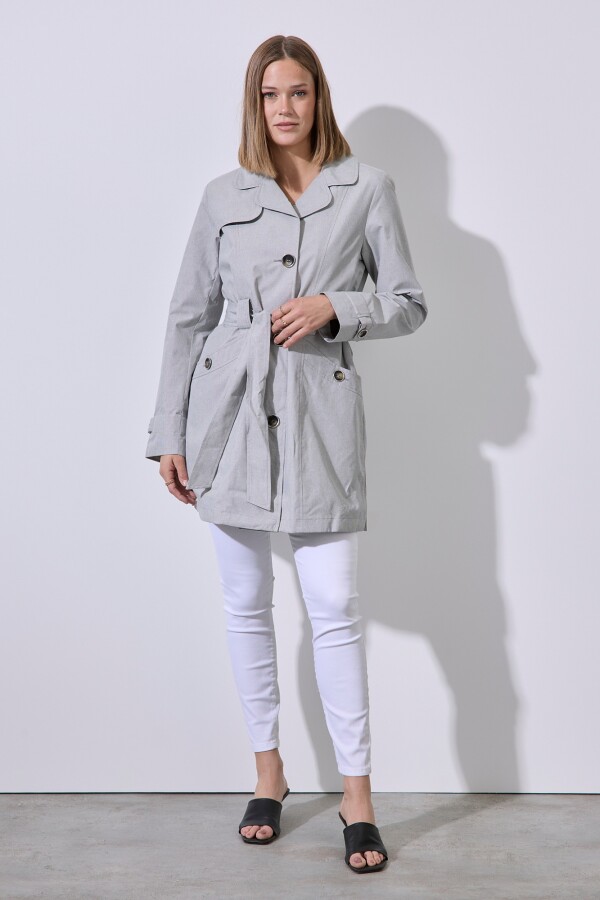 Gabardina Botones GRIS/MULTI