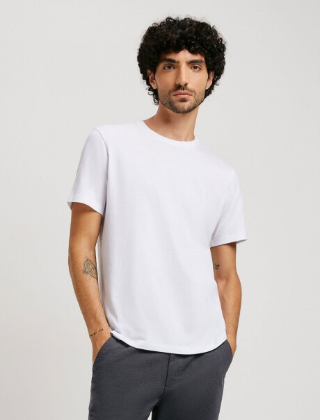 CAMISETA BÁSICA MANGA CORTA BLANCO