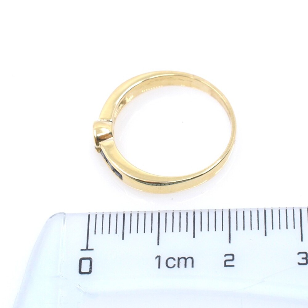 Anillo en oro 18k , brillante y zafiros Anillo en oro 18k , brillante y zafiros