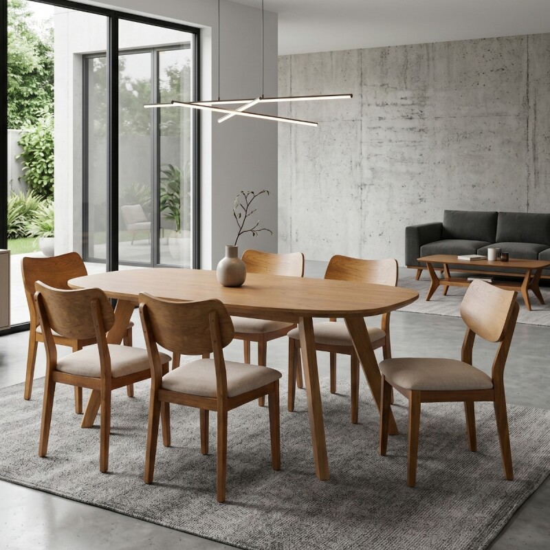 JUEGO COMEDOR NEW XS10/6 - CRUDO 305530/SE (CD) Unica