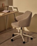 Silla de escritorio Einara gris claro