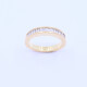 Anillo medio sin fin oro 18k engarce carril con brillantes. Anillo medio sin fin oro 18k engarce carril con brillantes.
