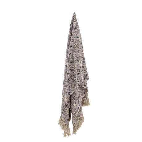 THROW KIDS ALGODON-RECICLADO VIOLETA FLORES