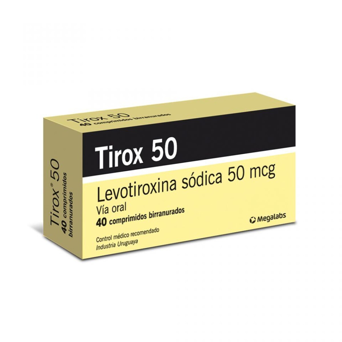 Tirox 50 Mg 40 Comprimidos | Medicación Hipotiroidismo 