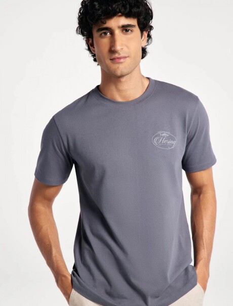 CAMISETAS MANGA CORTA CON ESTAMPA GRIS