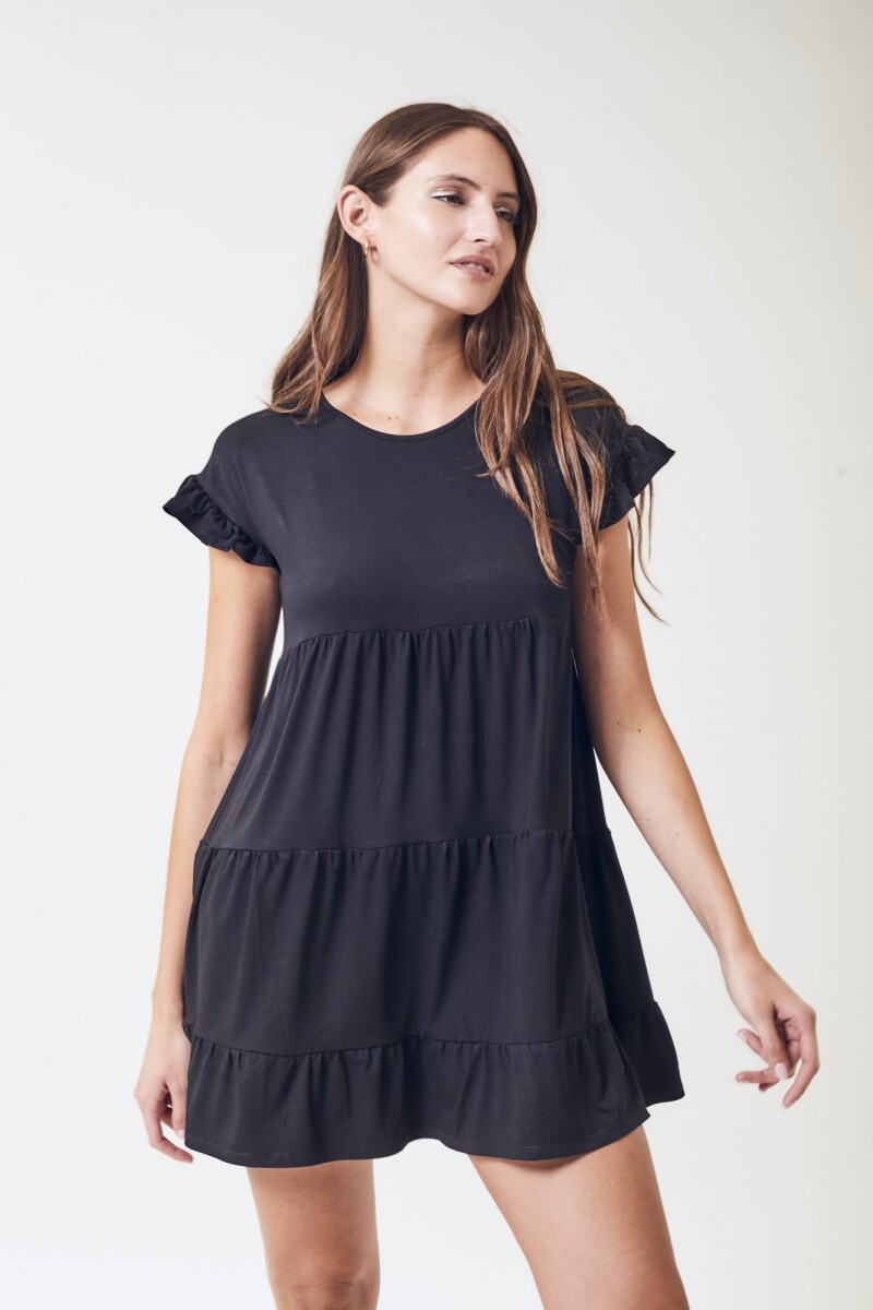 Vestido Volados Negro