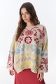 Sweater Fancy Jacquard Estampa Flores