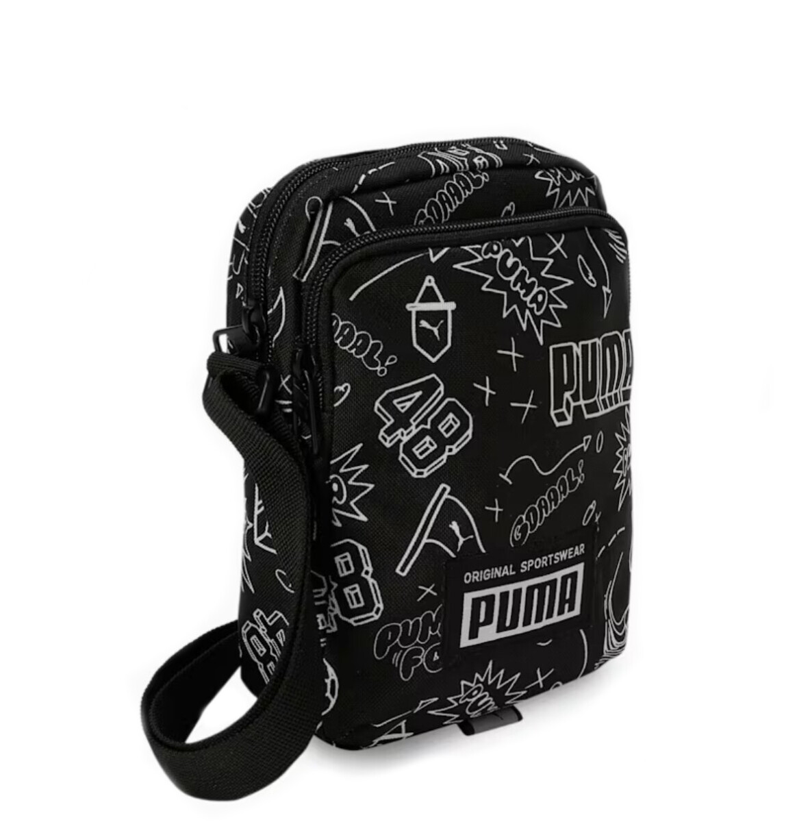 Cartera Puma Bandolera Academy Portable Negro Blanco Stadium Sport