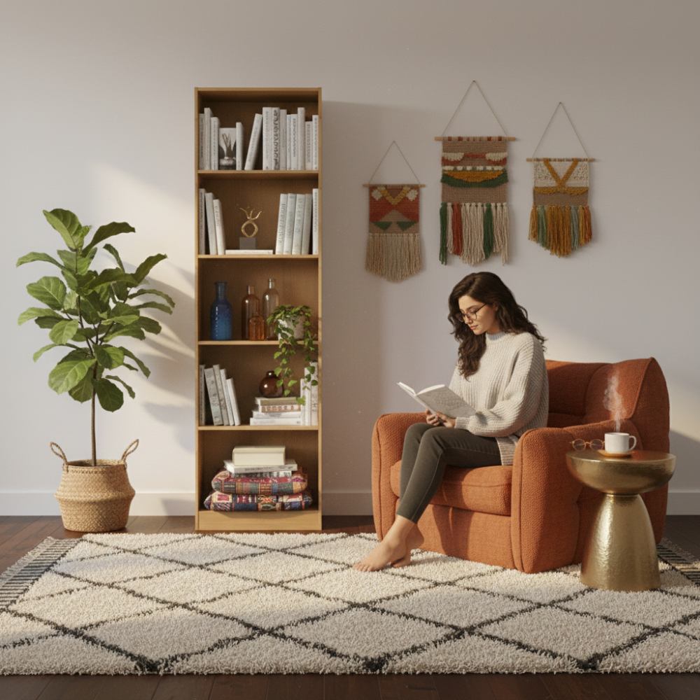 Estantería Multiusos Marrón 4 estantes