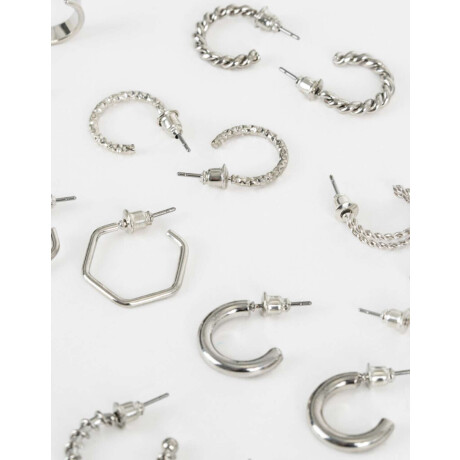 Aros Argollas Sets Plateado