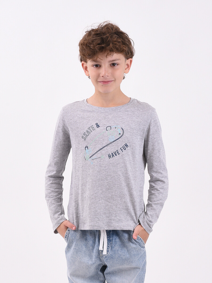 REMERA FUN - GRIS 