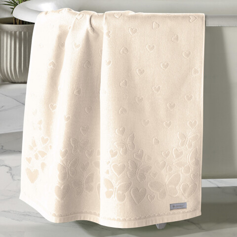 Toalla Mano Dohler Jacquard Romance 50 x 80 cm 100% Algodón BEIGE