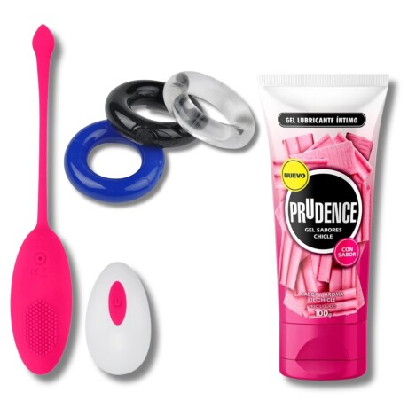 Combo Huevo Vibrador A control Remoto + Set De Anillos+ Gel Intimo Combo Huevo Vibrador A control Remoto + Set De Anillos+ Gel Intimo