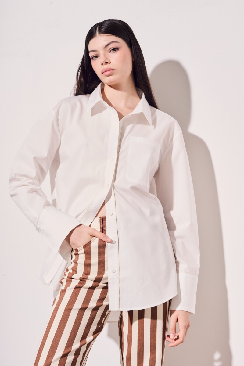 Camisa Detalle Lurex - Nácar 