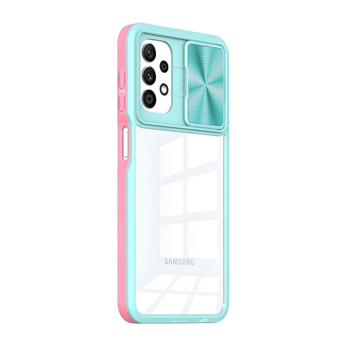 Protector Case con Protector de Cámara Slide para Samsung Galaxy A25 - Sky blue+pink 