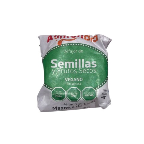 Alfajor de semillas y frutos secos vegano Alimendra Alfajor De Semillas Vegano
