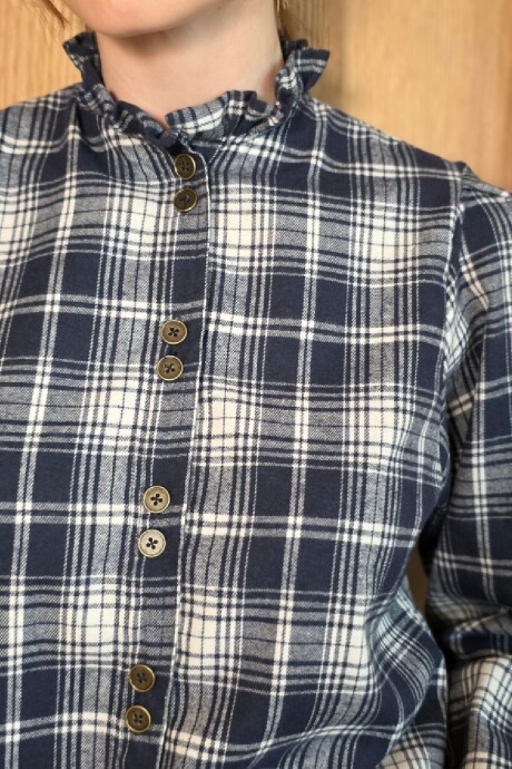 Camisa Mili Escocés Azul