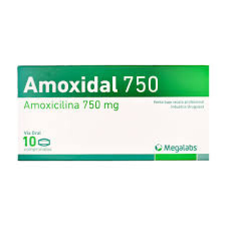 Amoxidal 750 Mg 10 Comprimidos Amoxidal 750 Mg 10 Comprimidos