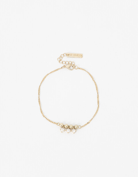 Pulseras Flexibles Strass Pulsera Flexible Con Cubic Zirconia - Dorado