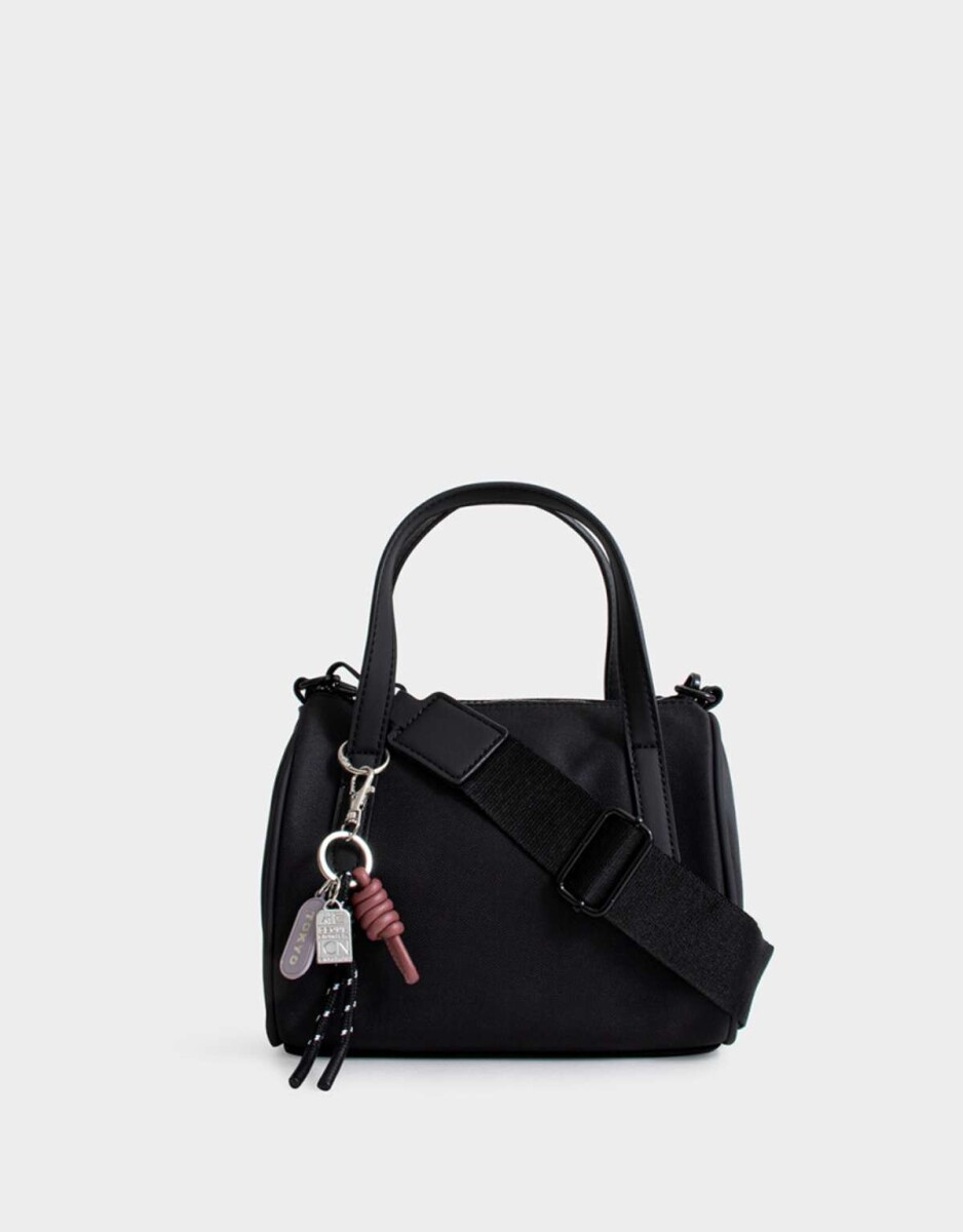 Cartera Bowling Con Charm - Negro 