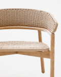 Sillón Arinella de madera maciza de acacia acabado tono natural y cuerda beige FSC 100% Sillón Arinella de madera maciza de acacia acabado tono natural y cuerda beige FSC 100%