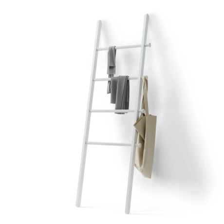 ESCALERA DECORATIVA MADERA-Y-ACERO BLANCO 1017445