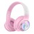 Auriculares Bluetooth Inalambricos Infantiles Rgb Conejo Mic Variante Color Rosa