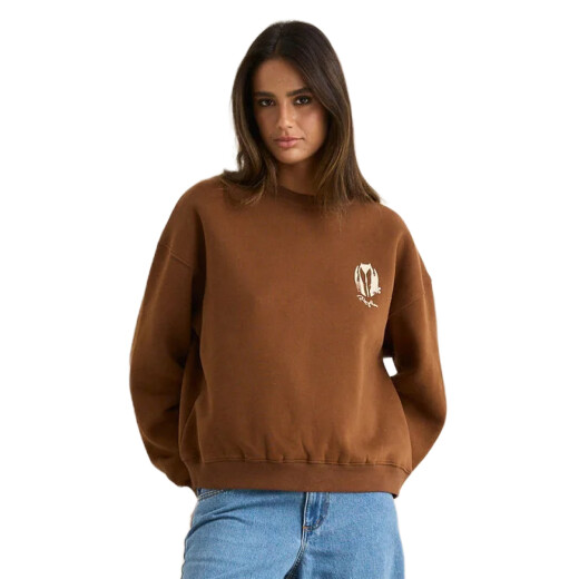 Buzo Rhythm Sunny Crew Neck Fleece - Marrón Buzo Rhythm Sunny Crew Neck Fleece - Marrón
