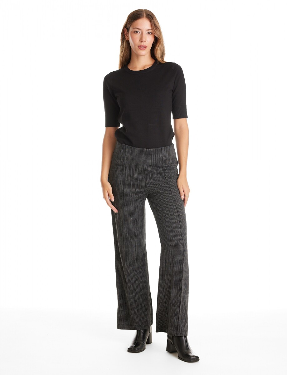 Pantalon Wide Leg Gales - Gris/multi 