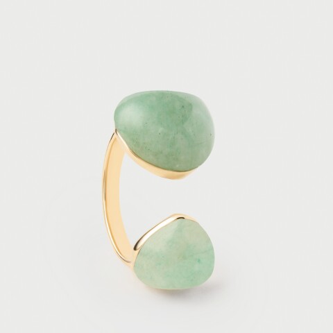 ANILLO PDPAOLA GREEN AVENTURINE GRAVITY Anillo Pdpaola Green Aventurine Gravity