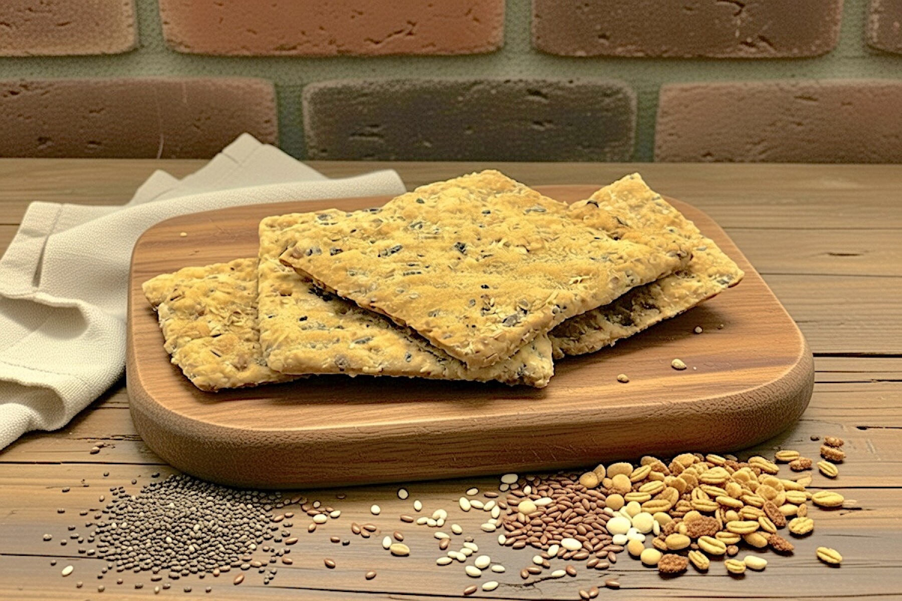 Galletitas de Chía, Lino, Sésamo y Girasol. 