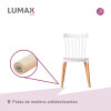 Silla Lizzy Lumax de comedor resistente Blanco