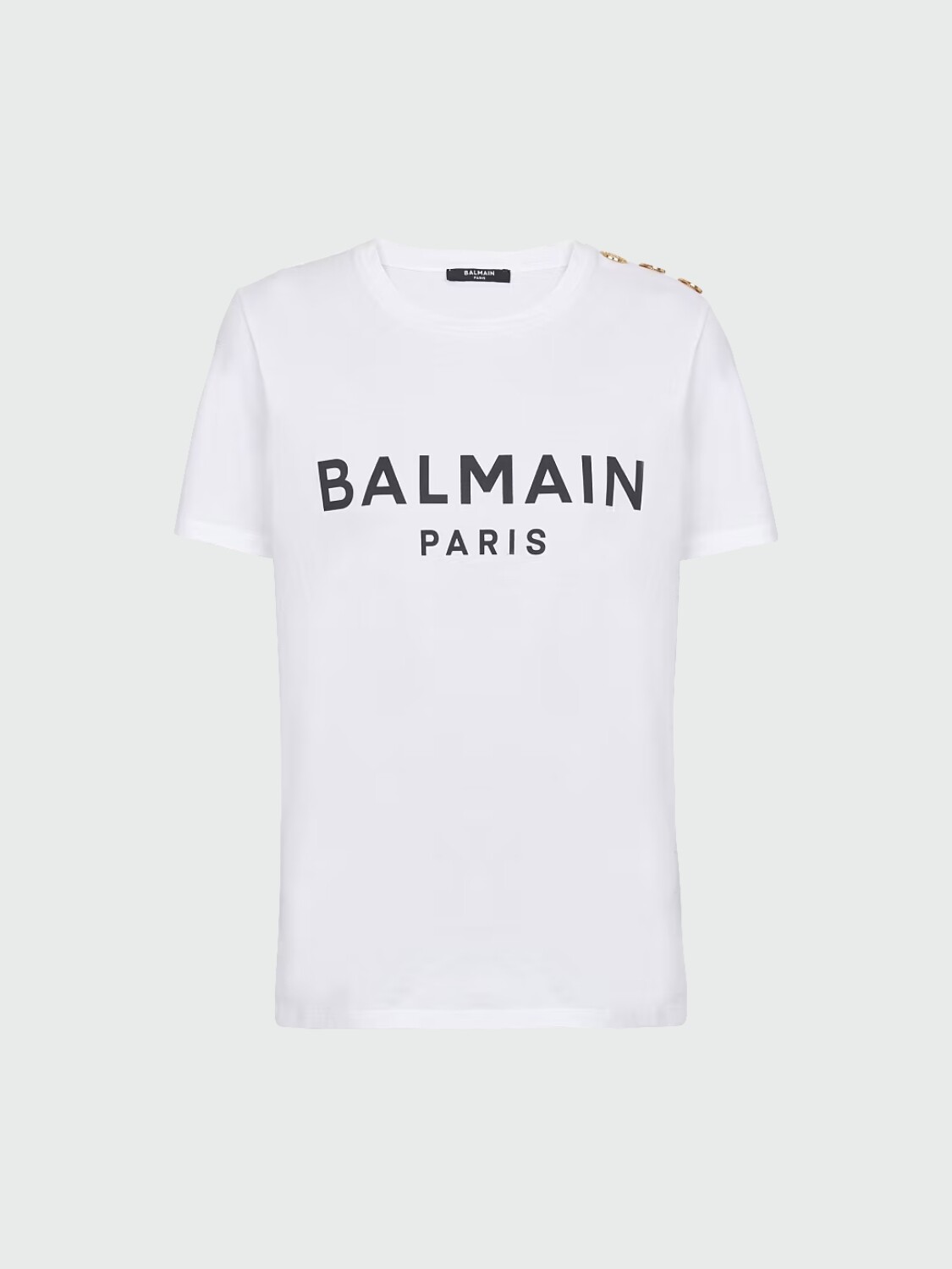 BALMAIN - T-SHIRT CLÁSICA ESTAMPADO PARIS Blanco