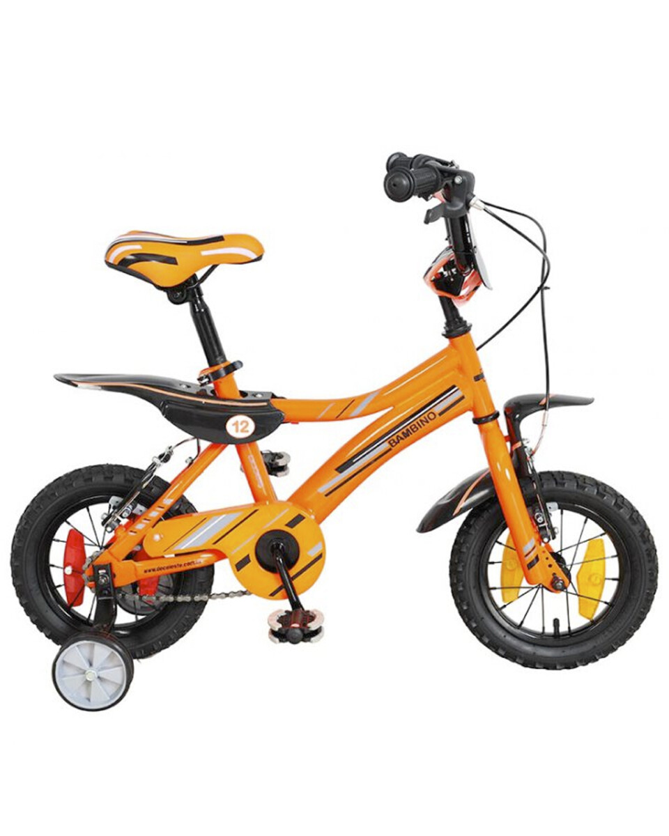 Bicicleta Baccio Bambino rodado 12 con rueditas - Naranja 