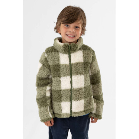 Campera infantil checks Verde claro