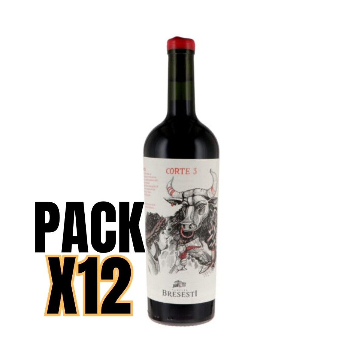 Pack vinos blend Bresesti corte 3 x 12 Botellas 750cc 