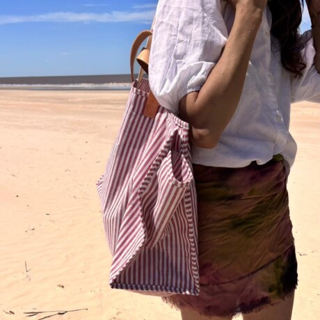 Bolso De Playa Grande Capri Rojo