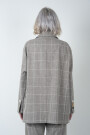 CHAQUETA EN CHECK DE ALGODON Gris